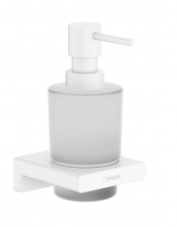 HANSGROHE - AddStoris Dávkovač mydla s držiakom, matné sklo/biela mat (41745700)