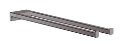 HANSGROHE - AddStoris Držiak uterákov dvojitý, dĺžka 45 cm, kefovaný čierny chróm (41770340)