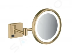 HANSGROHE - AddStoris Kozmetické nástenné zrkadlo s LED osvetlením, kefovaný bronz (41790140)