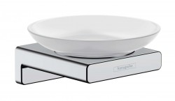 HANSGROHE - AddStoris Mydlovnička s držiakom, matné sklo/chróm (41746000)