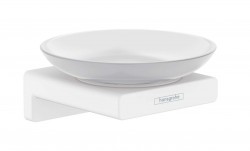 HANSGROHE - AddStoris Mydlovnička s držiakom, matné sklo/matná biela (41746700)