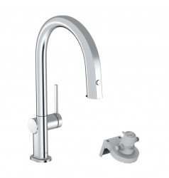 HANSGROHE - Aqittura M91 Drezová batéria s výsuvnou koncovkou a filtračnou hlavicou, chróm (76803000)