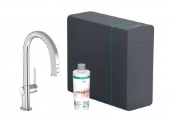 HANSGROHE - Aqittura M91 Drezová batéria s výsuvnou koncovkou, SodaSystem, sBox, chróm (76836000)