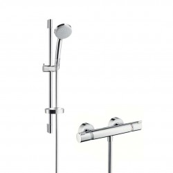 HANSGROHE - Croma 100 Sprchový set Vario s termostatom, 3 prúdy, EcoSmart 9 l/min, chróm (27032000)