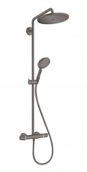 HANSGROHE - Croma Select S Sprchový set Showerpipe 280 s termostatom, EcoSmart, kefovaný čierny chróm (26891340)