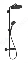 HANSGROHE - Croma Select S Sprchový set Showerpipe 280 s termostatom, EcoSmart, matná čierna (26891670)
