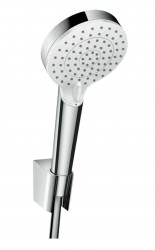 HANSGROHE - Crometta Set sprchovej hlavice, 2 prúdy, držiaku a hadice, EcoSmart, biela/chróm (26694400)