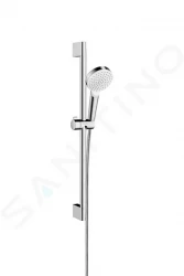 HANSGROHE - Crometta Set sprchovej hlavice, tyče a hadice, EcoSmart 9 l/min, biela/chróm (26535400)