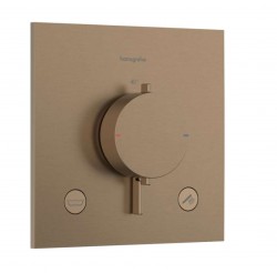 HANSGROHE - Ecostat Comfort E Termostatická baterie pod omítku, pro 2 spotřebiče, kartáčovaný bronz (33716140)