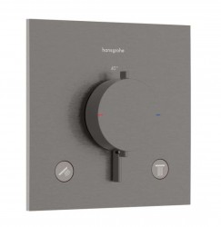 HANSGROHE - Ecostat Comfort E Termostatická baterie pod omítku, pro 2 spotřebiče, kartáčovaný černý chrom (33711340)