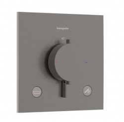 HANSGROHE - Ecostat Comfort E Termostatická baterie pod omítku, pro 2 spotřebiče, kartáčovaný černý chrom (33716340)