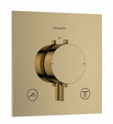 HANSGROHE - Ecostat Comfort E Termostatická baterie pod omítku, pro 2 spotřebiče, leštěný vzhled zlata (33711990)