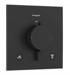 HANSGROHE - Ecostat Comfort E Termostatická baterie pod omítku, pro 2 spotřebiče, matná černá (33711670)