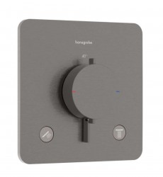 HANSGROHE - Ecostat Comfort Q Termostatická baterie pod omítku, pro 2 spotřebiče, kartáčovaný černý chrom (33713340)