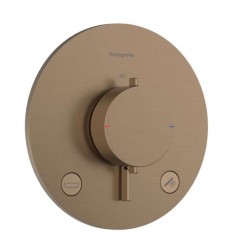 HANSGROHE - Ecostat Comfort S Termostatická baterie pod omítku, pro 2 spotřebiče, kartáčovaný bronz (33718140)