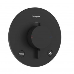 HANSGROHE - Ecostat Comfort S Termostatická baterie pod omítku, pro 2 spotřebiče, matná černá (33718670)