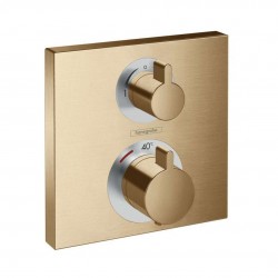 HANSGROHE - Ecostat Square Termostatická batéria pod omietku na 2 spotrebiče, kefovaný bronz (15714140)