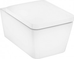 HANSGROHE - EluPura Q Závesné WC s doskou SoftClose, Rimless, AquaChannel Flush, biela (60293450)