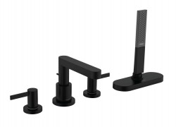 HANSGROHE - Finoris Batéria na okraj vane, 4-otvorová inštalácia, sBox, matná čierna (76444670)