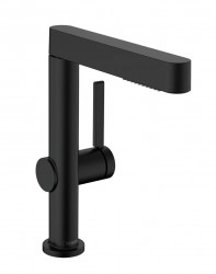 HANSGROHE - Finoris Umývadlová batéria 230, s výpustom Push-Open a výsuvnou spŕškou, EcoSmart, matná čierna (76063670)