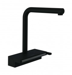 HANSGROHE - M81 Drezová batéria Aquno Select 250, s výsuvnou koncovkou a plochým sprchovým prúdom, sBox, matná čierna (73830670)