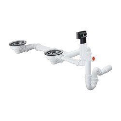 HANSGROHE - Odtoková a prepadová súprava ku granitovému dvojdrezu, chróm (43928000)