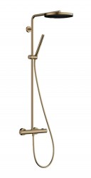 HANSGROHE - Pulsify S Puro Sprchový set s termostatom, priemer 26 cm, 1 prúd, EcoSmart, kefovaný bronz (24223140)