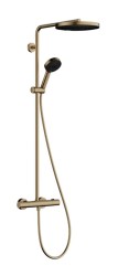 HANSGROHE - Pulsify S Puro Sprchový set s termostatom, priemer 26 cm, 3 prúdy, kefovaný bronz (24237140)