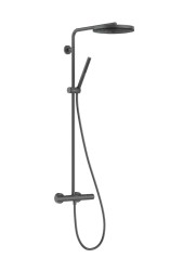 HANSGROHE - Pulsify S Puro Sprchový set s termostatom, priemer 26 cm, EcoSmart, kefovaný čierny chróm (24223340)