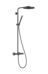 HANSGROHE - Pulsify S Puro Sprchový set s termostatom, priemer 26 cm, kefovaný čierny chróm (24222340)
