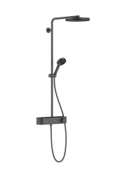 HANSGROHE - Pulsify S Sprchový set s termostatom, priemer 26 cm, 3 prúdy, EcoSmart, kefovaný čierny chróm (24221340)