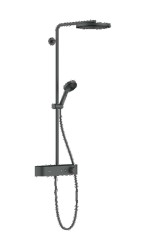 HANSGROHE - Pulsify S Sprchový set s termostatom, priemer 26 cm, 3 prúdy, kefovaný čierny chróm (24220340)