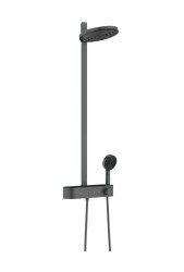 HANSGROHE - Pulsify S Sprchový set s termostatom, priemer 26 cm, 3 prúdy, kefovaný čierny chróm (24240340)