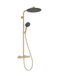 HANSGROHE - Raindance Alive S Puro Sprchový set s termostatem, 21x34 cm, 3 proudy, kartáčovaný bronz (24592140)