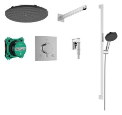 HANSGROHE - Raindance Alive S Sprchový set s termostatom pod omietku, s telesom, priemer 30 cm, 3 prúdy, chróm (24622000)