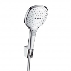 HANSGROHE - Raindance Select E Set sprchovej hlavice, 3 prúdy, držiaku a hadice, biela/chróm (26720400)