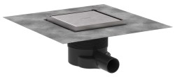 HANSGROHE - RainDrain Brilliance Podlahová vpusť, 15x15 cm, kefovaná nerezová oceľ (56251800)