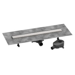 HANSGROHE - RainDrain Go Sprchový žľab 70 cm s obojstranným roštom, na vloženie dlažby, kefovaná nerezová oceľ (56272800)