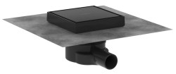 HANSGROHE - RainDrain Point Podlahová vpusť, 15x15 cm, matná čierna (56249670)