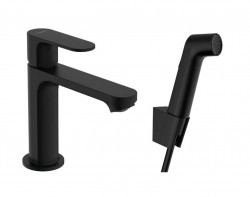 HANSGROHE - Rebris S Umývadlová batéria s bidetovou spŕškou, matná čierna (72215670)