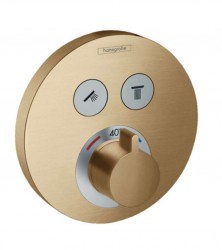 HANSGROHE - Shower Select Termostatická batéria pod omietku na 2 spotrebiče, kefovaný bronz (15743140)