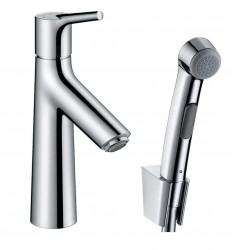 HANSGROHE - Talis S Umývadlová batéria s výpustom Push-Open a ručnou sprchou Bidette, chróm (72290000)