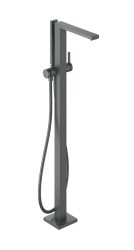 HANSGROHE - Tecturis E Vaňová batéria do podlahy, kefovaný čierny chróm (73445340)
