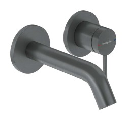 HANSGROHE - Tecturis S Umývadlová batéria pod omietku, s výpusťou, 2-otvorová inštalácia, EcoSmart+, kefovaný čierny chróm (73350340)