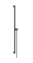 HANSGROHE - Unica Sprchová tyč 95 cm, so sprchovou hadicou, kefovaný čierny chróm (24405340)