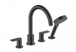 HANSGROHE - Vernis Shape Batéria na okraj vane, 4-otvorová inštalácia, matná čierna (71459670)