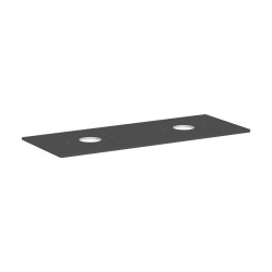 HANSGROHE - Xelu Q Doska pod umývadlo 136x55 cm, 2 výrezy, matná sivá (54118910)
