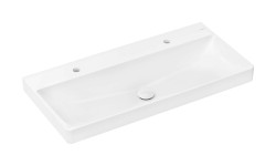 HANSGROHE - Xelu Q Umývadlo 100x48 cm, bez prepadu, 2 otvory na batériu, SmartClean, biela (61040450)