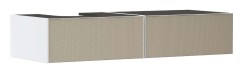 HANSGROHE - Xevolos E Umývadlová skrinka, 28x137x55 cm, 2 zásuvky, matná biela/štruktúrovaný bronz (54319390)