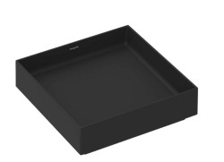 HANSGROHE - Xuniva Evo E Umývadlo na dosku, 40x40 cm, bez prepadu, bez otvoru na batériu, matná čierna (60324670)